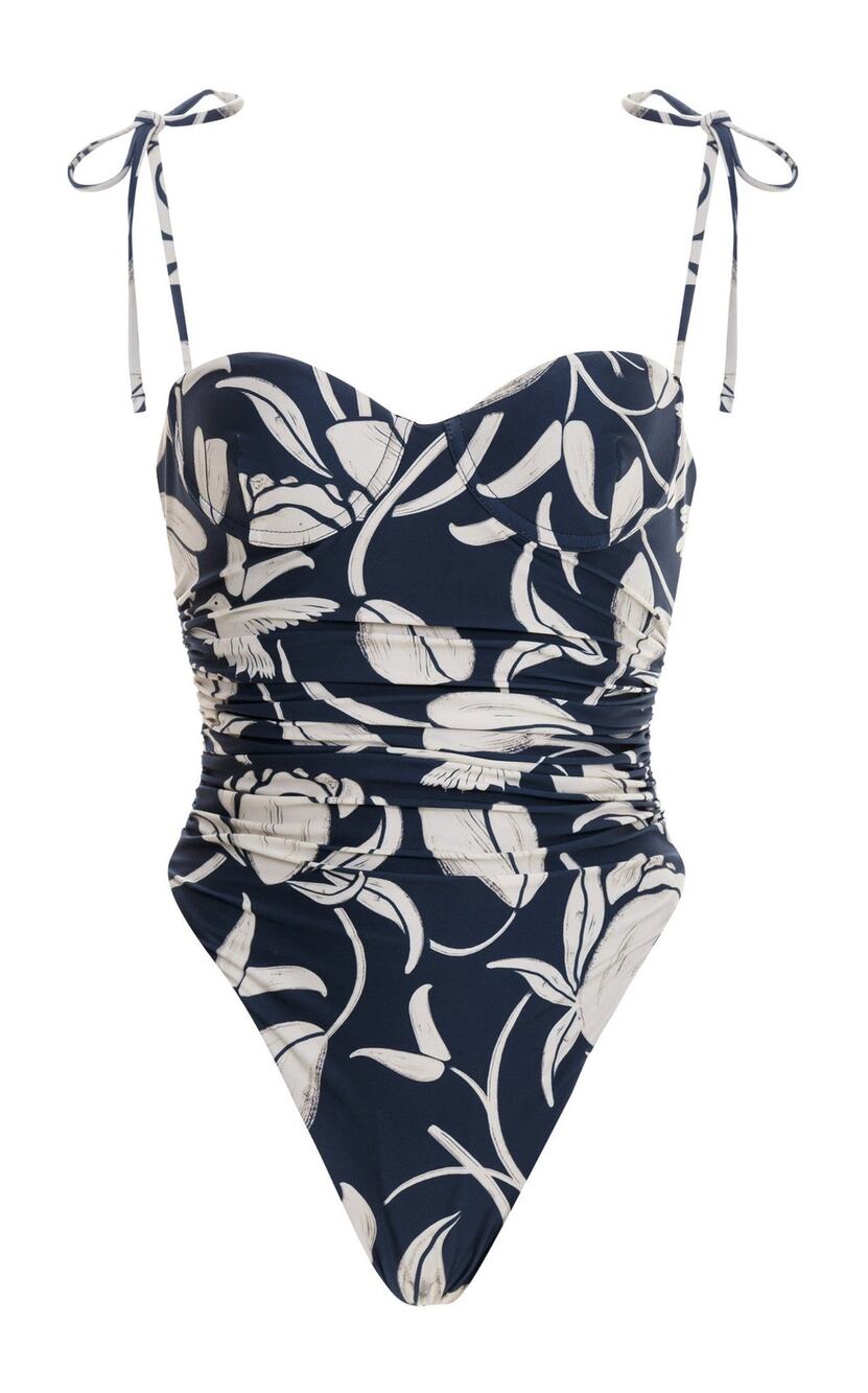 Agua by Agua Bendita Rábano Flora Two-Tone One-Piece Swimsuit - S